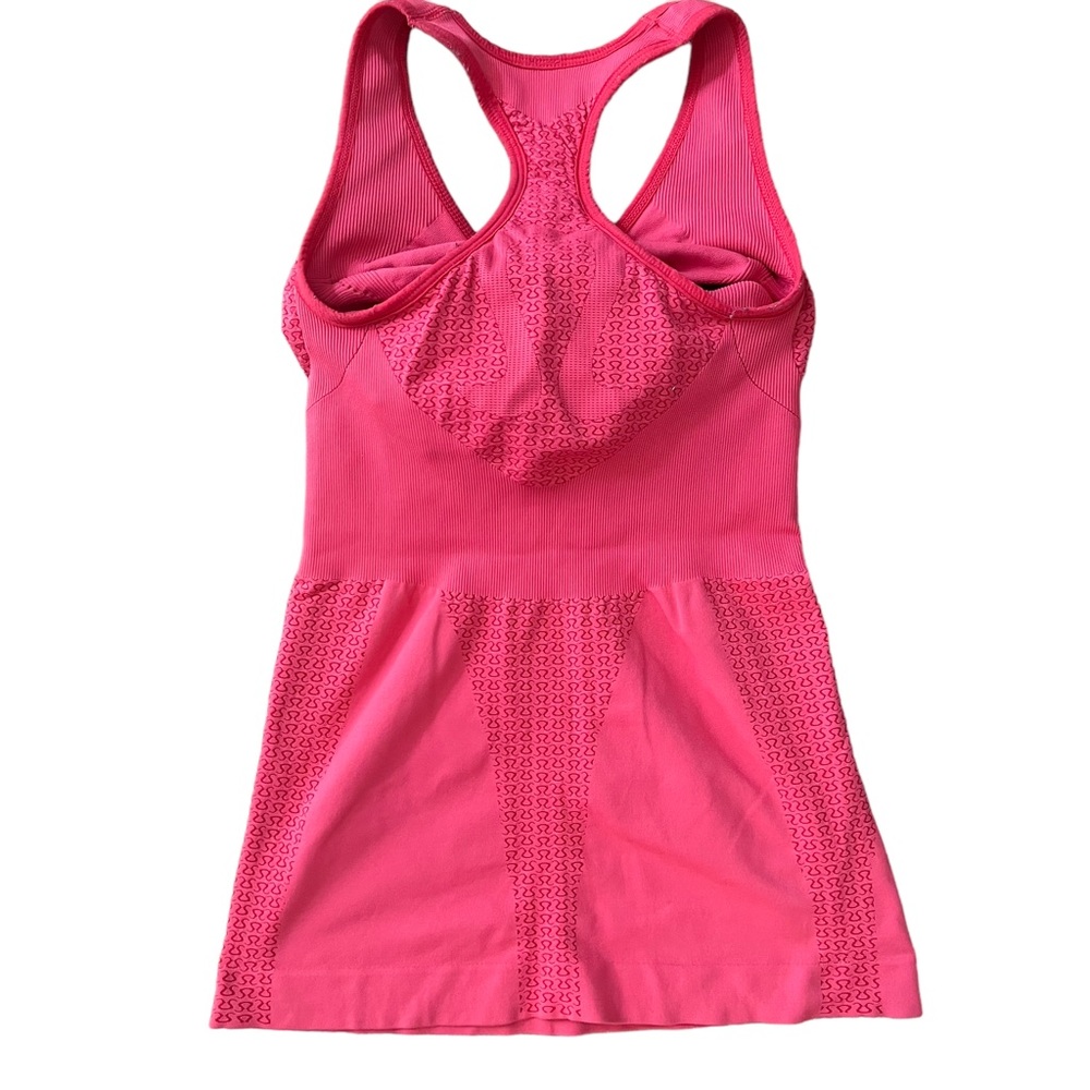 RARE Lululemon Athletica Run Heartbeat Coral‎ Pink Athletic Tank Top 4 - Picture 2 of 13